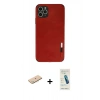 MARSİLYAN™- iPhone 11 Pro Kılıf Doruk Asil Koleksiyonu - Şeffaf Pasifik Cam Ekran Koruyucu + Renkli Kamera Lens Koruma Cam - MI