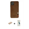 MARSİLYAN™- iPhone 11 Pro Kılıf Doruk Asil Koleksiyonu - Şeffaf Pasifik Cam Ekran Koruyucu + Renkli Kamera Lens Koruma Cam - TU