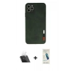 MARSİLYAN™- iPhone 11 Pro Kılıf Doruk Asil Koleksiyonu - Şeffaf Pasifik Cam Ekran Koruyucu + Kamera Lens Koruma Cam - SF