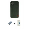 MARSİLYAN™- iPhone 11 Pro Kılıf Doruk Asil Koleksiyonu - Şeffaf Pasifik Cam Ekran Koruyucu + Shine Kamera Lens Koruma Cam - SABE