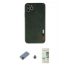 MARSİLYAN™- iPhone 11 Pro Kılıf Doruk Asil Koleksiyonu - Siyah 20D Premium Cam Ekran Koruyucu + Metal Kamera Lens Koruma Cam - KI