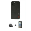 MARSİLYAN™- iPhone 11 Pro Kılıf Doruk Asil Koleksiyonu - Siyah 34D Hayalet Izgaralı Cam + Kamera Lens Koruma Cam - SF