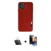 MARSİLYAN™- iPhone 11 Pro Kılıf Doruk Asil Koleksiyonu - Siyah 3D Antistatik Mat Seramik Nano Ekran Koruyucu + Kamera Lens Koruma Cam - SF