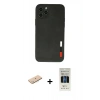 MARSİLYAN™- iPhone 11 Pro Kılıf Doruk Asil Koleksiyonu - Siyah 5D Hayalet Cam Ekran Koruyucu + Renkli Kamera Lens Koruma Cam - MI