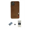 MARSİLYAN™- iPhone 11 Pro Kılıf Doruk Asil Koleksiyonu - Siyah 5D Hayalet Cam Ekran Koruyucu + Shine Kamera Lens Koruma Cam - SABE