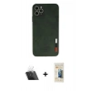 MARSİLYAN™- iPhone 11 Pro Kılıf Doruk Asil Koleksiyonu - Siyah 6D Mat Seramik Hayalet Nano Ekran Koruyucu + Kamera Lens Koruma Cam - SF