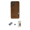 MARSİLYAN™- iPhone 11 Pro Kılıf Doruk Asil Koleksiyonu - Siyah 6D Mat Seramik Hayalet Nano Ekran Koruyucu + Shine Kamera Lens Koruma Cam - GD