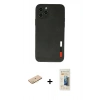 MARSİLYAN™- iPhone 11 Pro Kılıf Doruk Asil Koleksiyonu - Siyah 6D Mat Seramik Hayalet Nano Ekran Koruyucu + Renkli Kamera Lens Koruma Cam - PE