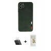 MARSİLYAN™- iPhone 11 Pro Kılıf Doruk Asil Koleksiyonu - Siyah Mat Seramik Nano Ekran Koruyucu + Kamera Lens Koruma Cam - SF