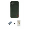 MARSİLYAN™- iPhone 11 Pro Kılıf Doruk Asil Koleksiyonu - Siyah Mat Seramik Nano Ekran Koruyucu + Shine Kamera Lens Koruma Cam - SH