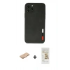 MARSİLYAN™- iPhone 11 Pro Kılıf Doruk Asil Koleksiyonu - Siyah Mat Seramik Nano Ekran Koruyucu + Renkli Kamera Lens Koruma Cam - TU