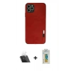 MARSİLYAN™- iPhone 11 Pro Kılıf Doruk Asil Koleksiyonu - Siyah Polymer Nano Ekran Koruyucu + Kamera Lens Koruma Cam - SF
