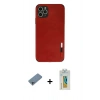 MARSİLYAN™- iPhone 11 Pro Kılıf Doruk Asil Koleksiyonu - Siyah Polymer Nano Ekran Koruyucu + Shine Kamera Lens Koruma Cam - SABE