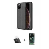 MARSİLYAN™- iPhone 11 Pro Kılıf Doruk Klasik Özel Seri - Şeffaf 360 Full Body Arka Koruyucu + Kamera Lens Koruma Cam - SF