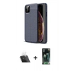MARSİLYAN™- iPhone 11 Pro Kılıf Doruk Klasik Özel Seri - Şeffaf 360 Full Body Arka Koruyucu + Kamera Lens Koruma Cam - SF