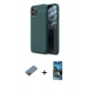 MARSİLYAN™- iPhone 11 Pro Kılıf Doruk Klasik Özel Seri - Siyah 34D Izgaralı Cam + Shine Kamera Lens Koruma Cam - SH