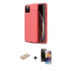 MARSİLYAN™- iPhone 11 Pro Kılıf Doruk Klasik Özel Seri - Siyah 3D Antistatik Mat Seramik Nano Ekran Koruyucu + Renkli Kamera Lens Koruma Cam - SI