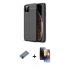 MARSİLYAN™- iPhone 11 Pro Kılıf Doruk Klasik Özel Seri - Siyah 3D Antistatik Mat Seramik Nano Ekran Koruyucu + Shine Kamera Lens Koruma Cam - SH