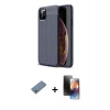 MARSİLYAN™- iPhone 11 Pro Kılıf Doruk Klasik Özel Seri - Siyah 3D Antistatik Mat Seramik Nano Ekran Koruyucu + Shine Kamera Lens Koruma Cam - GS