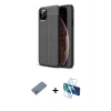 MARSİLYAN™- iPhone 11 Pro Kılıf Doruk Klasik Özel Seri - Siyah 3D Antistatik Seramik Nano Ekran Koruyucu + Shine Kamera Lens Koruma Cam - GS
