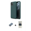 MARSİLYAN™- iPhone 11 Pro Kılıf Doruk Klasik Özel Seri - Siyah 5D Hayalet Cam Ekran Koruyucu + Shine Kamera Lens Koruma Cam - PE
