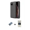 MARSİLYAN™- iPhone 11 Pro Kılıf Doruk Klasik Özel Seri - Siyah 5D Hayalet Cam Ekran Koruyucu + Shine Kamera Lens Koruma Cam - SH