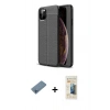 MARSİLYAN™- iPhone 11 Pro Kılıf Doruk Klasik Özel Seri - Siyah 6D Mat Seramik Hayalet Nano Ekran Koruyucu + Shine Kamera Lens Koruma Cam - MI