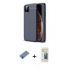 MARSİLYAN™- iPhone 11 Pro Kılıf Doruk Klasik Özel Seri - Siyah 6D Mat Seramik Hayalet Nano Ekran Koruyucu + Shine Kamera Lens Koruma Cam - MI