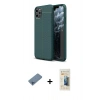 MARSİLYAN™- iPhone 11 Pro Kılıf Doruk Klasik Özel Seri - Siyah 6D Mat Seramik Hayalet Nano Ekran Koruyucu + Shine Kamera Lens Koruma Cam - MI
