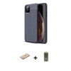 MARSİLYAN™- iPhone 11 Pro Kılıf Doruk Klasik Özel Seri - Siyah Joko Magic 5D Hayalet Cam + Renkli Kamera Lens Koruma Cam - PE