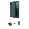 MARSİLYAN™- iPhone 11 Pro Kılıf Doruk Klasik Özel Seri - Siyah Joko Magic 5D Hayalet Cam + Kamera Lens Koruma Cam - SF
