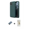 MARSİLYAN™- iPhone 11 Pro Kılıf Doruk Klasik Özel Seri - Siyah Mat Seramik Nano Ekran Koruyucu + Shine Kamera Lens Koruma Cam - SH
