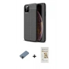 MARSİLYAN™- iPhone 11 Pro Kılıf Doruk Klasik Özel Seri - Siyah Mat Seramik Nano Ekran Koruyucu + Shine Kamera Lens Koruma Cam - SH