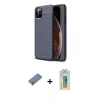 MARSİLYAN™- iPhone 11 Pro Kılıf Doruk Klasik Özel Seri - Siyah Polymer Nano Ekran Koruyucu + Shine Kamera Lens Koruma Cam - GS