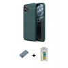 MARSİLYAN™- iPhone 11 Pro Kılıf Doruk Klasik Özel Seri - Siyah Polymer Nano Ekran Koruyucu + Shine Kamera Lens Koruma Cam - GS