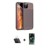 MARSİLYAN™- iPhone 11 Pro Kılıf Eksen Form Prime - Şeffaf 360 Full Body Arka Koruyucu + Şeffaf Kamera Lens Koruma Cam