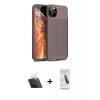 MARSİLYAN™- iPhone 11 Pro Kılıf Eksen Form Prime - Şeffaf Pasifik Cam Ekran Koruyucu + Şeffaf Kamera Lens Koruma Cam