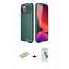 MARSİLYAN™- iPhone 11 Pro Kılıf Eksen Form Prime - Şeffaf Pasifik Cam Ekran Koruyucu + Renkli Kamera Lens Koruma Cam - YL