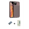 MARSİLYAN™- iPhone 11 Pro Kılıf Eksen Form Prime - Siyah 20D Premium Cam Ekran Koruyucu + Shine Kamera Lens Koruma Cam - GD