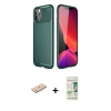 MARSİLYAN™- iPhone 11 Pro Kılıf Eksen Form Prime - Siyah 20D Premium Cam Ekran Koruyucu + Renkli Kamera Lens Koruma Cam - MI