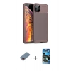 MARSİLYAN™- iPhone 11 Pro Kılıf Eksen Form Prime - Siyah 34D Izgaralı Cam + Metal Kamera Lens Koruma Cam - KI