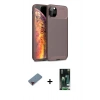 MARSİLYAN™- iPhone 11 Pro Kılıf Eksen Form Prime - Siyah 360 Mat Full Body Arka Koruyucu + Metal Kamera Lens Koruma Cam - KI