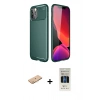 MARSİLYAN™- iPhone 11 Pro Kılıf Eksen Form Prime - Siyah 5D Hayalet Cam Ekran Koruyucu + Renkli Kamera Lens Koruma Cam - TU