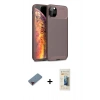 MARSİLYAN™- iPhone 11 Pro Kılıf Eksen Form Prime - Siyah 6D Mat Seramik Hayalet Nano Ekran Koruyucu + Metal Kamera Lens Koruma Cam - KI