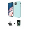 MARSİLYAN™- iPhone 11 Pro Kılıf Kozmos Yansıma Özel Seri - Şeffaf 360 Full Body Arka Koruyucu + Kamera Lens Koruma Cam - SF