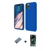 MARSİLYAN™- iPhone 11 Pro Kılıf Kozmos Yansıma Özel Seri - Şeffaf 360 Full Body Arka Koruyucu + Shine Kamera Lens Koruma Cam - PE