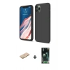 MARSİLYAN™- iPhone 11 Pro Kılıf Kozmos Yansıma Özel Seri - Şeffaf 360 Full Body Arka Koruyucu + Renkli Kamera Lens Koruma Cam - SI