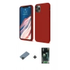 MARSİLYAN™- iPhone 11 Pro Kılıf Kozmos Yansıma Özel Seri - Şeffaf 360 Full Body Arka Koruyucu + Shine Kamera Lens Koruma Cam - SH