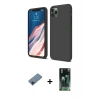 MARSİLYAN™- iPhone 11 Pro Kılıf Kozmos Yansıma Özel Seri - Şeffaf 360 Full Body Arka Koruyucu + Shine Kamera Lens Koruma Cam - SH