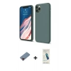 MARSİLYAN™- iPhone 11 Pro Kılıf Kozmos Yansıma Özel Seri - Şeffaf Pasifik Cam Ekran Koruyucu + Kırmızı Metal Kamera Lens Koruma Cam